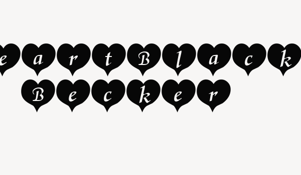 HeartBlack Becker Font