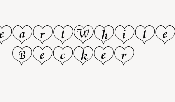 HeartWhite Becker Font