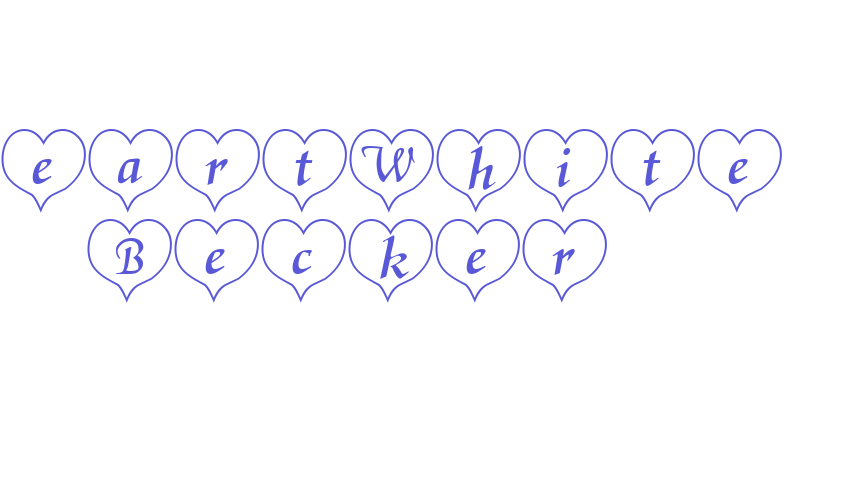 HeartWhite Becker Font Download