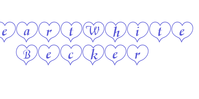 HeartWhite Becker Font Download