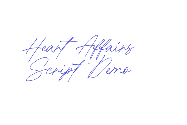 Heart Affairs Script Demo Font