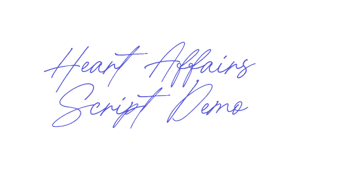 Download Heart Affairs Script Demo Font