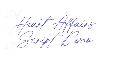 Heart Affairs Script Demo-font-download