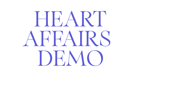 Download Heart Affairs  Demo Font