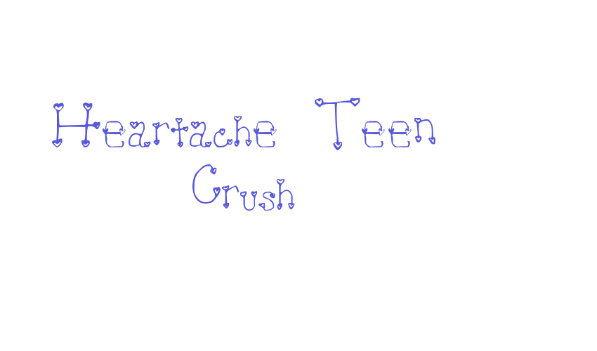 Heartache Teen Crush Font Download