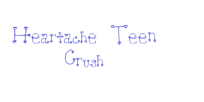 Heartache Teen Crush Font Download