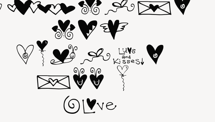 Hearts and Swirls Too W05 Rg font download