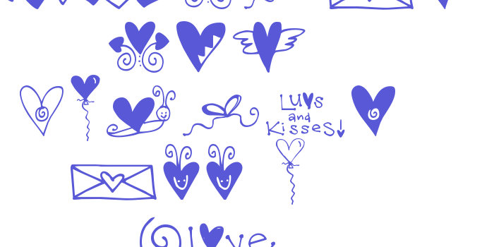 Hearts and Swirls Too W05 Rg Font