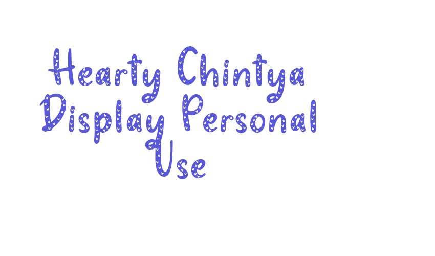 Hearty Chintya Display Personal Use Font