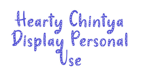 Hearty Chintya Display Personal Use Font Download