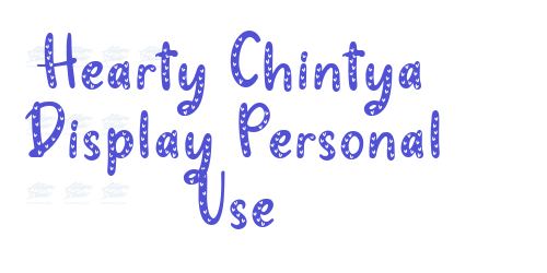 Hearty Chintya Display Personal Use-font-download