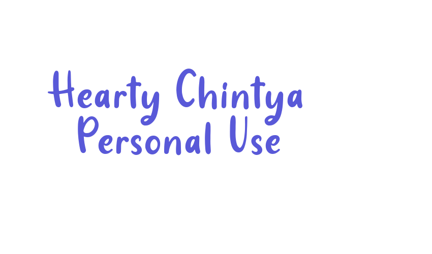 Hearty Chintya Personal Use Font