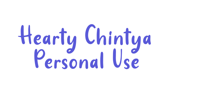 Hearty Chintya Personal Use Font Download