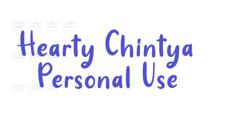 Hearty Chintya Personal Use-font-download