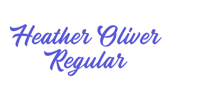 Heather Oliver Regular Font Download