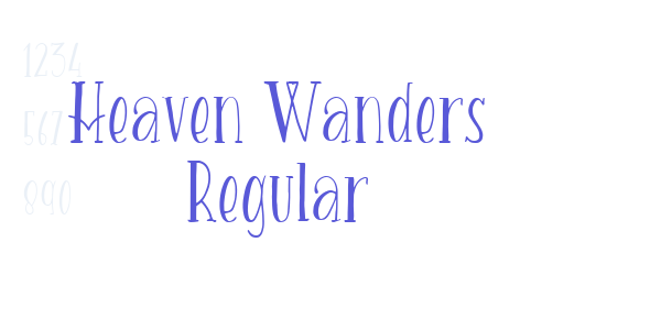 Heaven Wanders Regular font