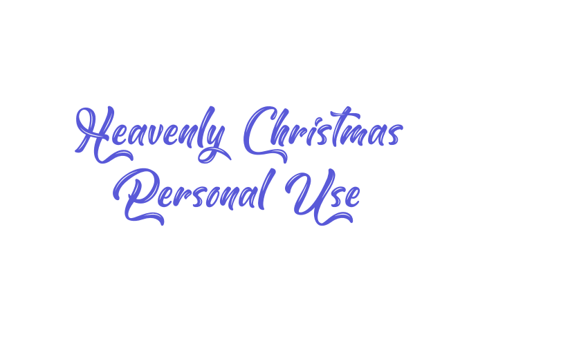 Heavenly Christmas Personal Use Font