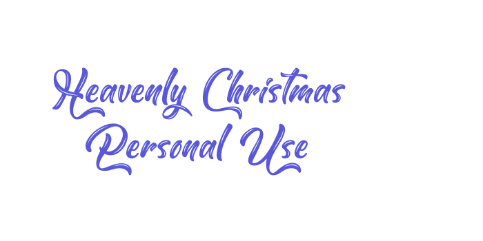 Heavenly Christmas Personal Use Font Download