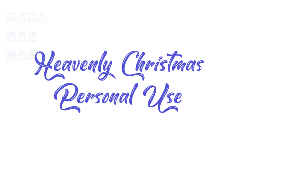 Heavenly Christmas Personal Use-font-download