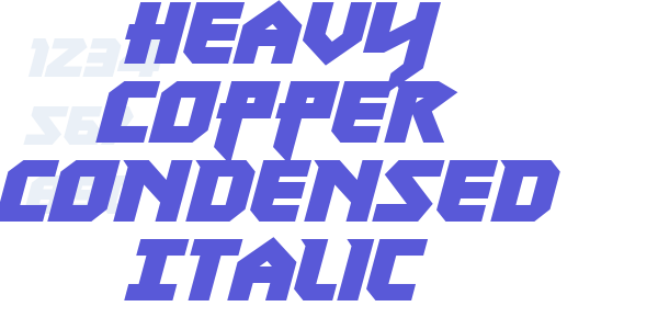 Heavy Copper Condensed Italic font free