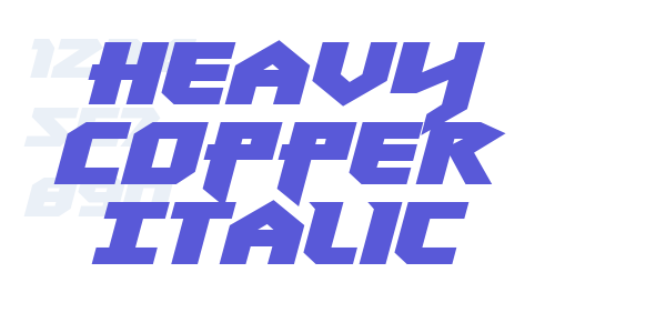 Heavy Copper Italic font free