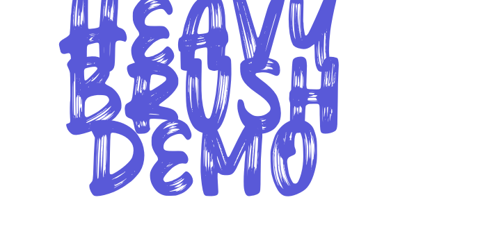 Heavy Brush Demo Font