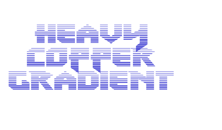 Heavy Copper Gradient Font