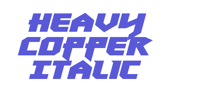 Heavy Copper Italic Font Download