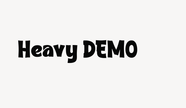 Heavy DEMO Font