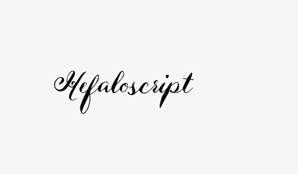 Hefaloscript Font