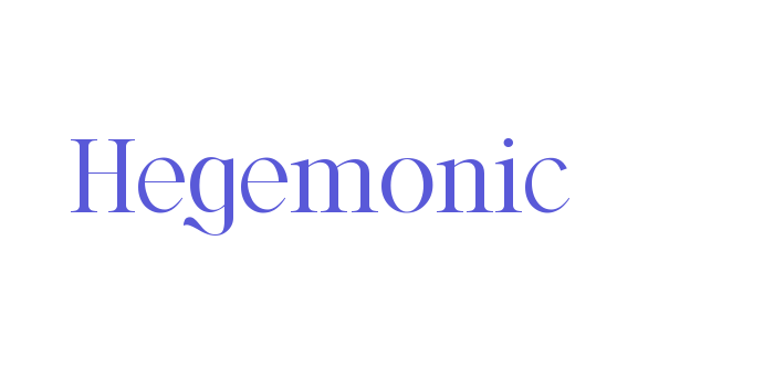 Hegemonic Font