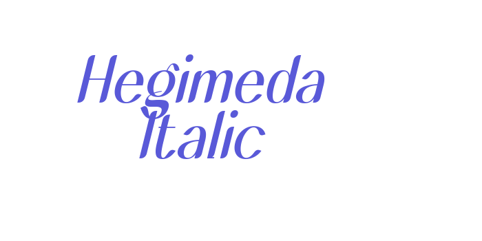 Hegimeda Italic Font Download