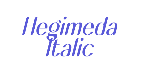 Hegimeda Italic Font