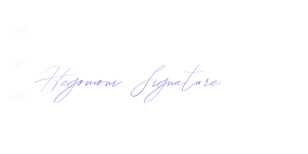 Hegomoni Signature font