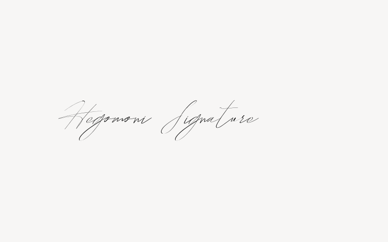 Hegomoni Signature Font