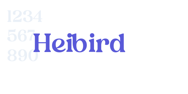 Heibird font free