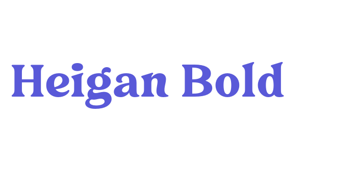 Heigan Bold Font Download