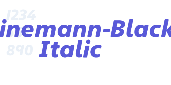 Heinemann-Black Italic font free