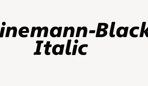 Heinemann-Black Italic Font