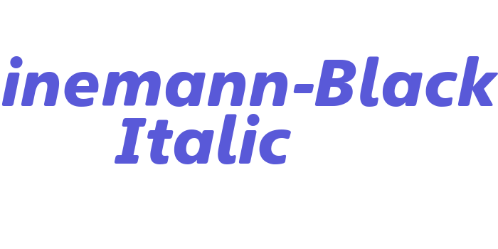 Heinemann-Black Italic Font Download