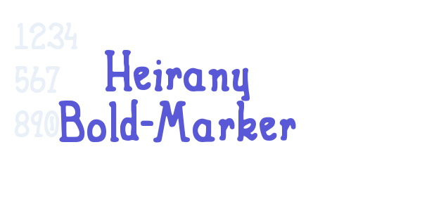 Heirany Bold-Marker font