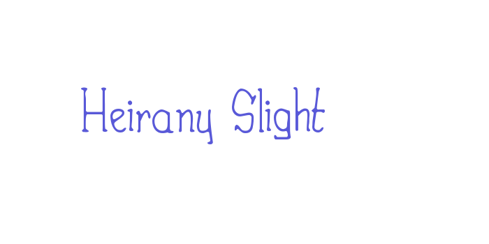 Heirany Slight Font Download