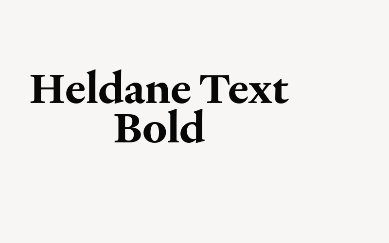 Heldane Text Bold Font