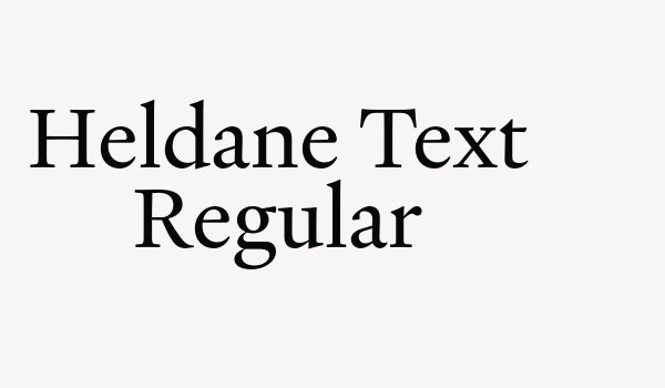 Heldane Text Regular Font