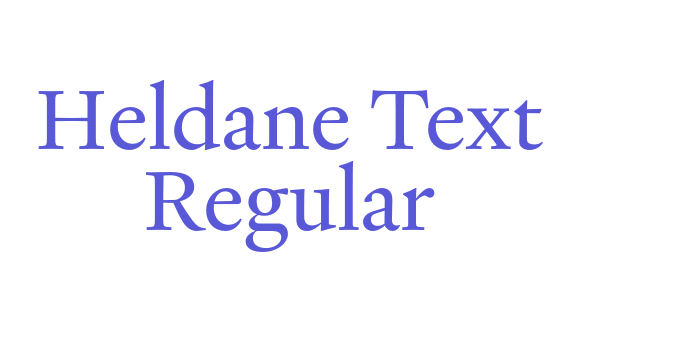 Heldane Text Regular Font Download