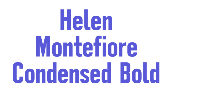 Helen Montefiore Condensed Bold Font