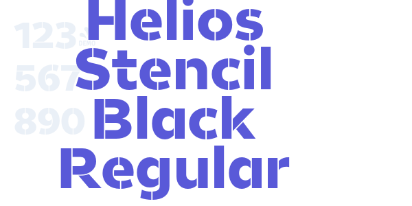 Helios Stencil Black Regular font free