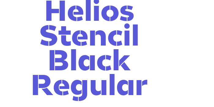 Download Helios Stencil Black Regular Font