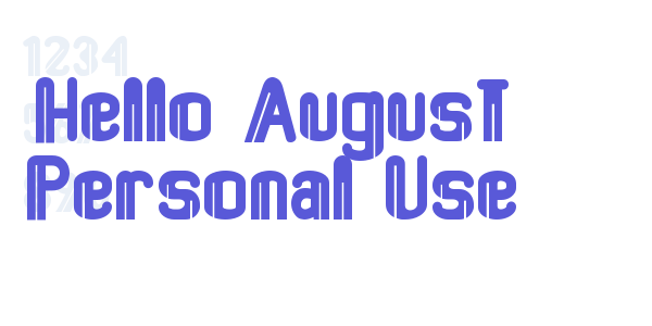 Hello August Personal Use font free