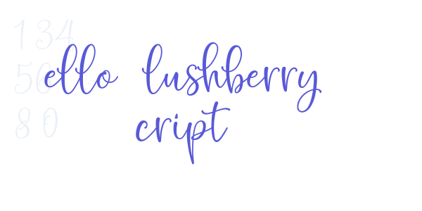 Hello Blushberry Script font free